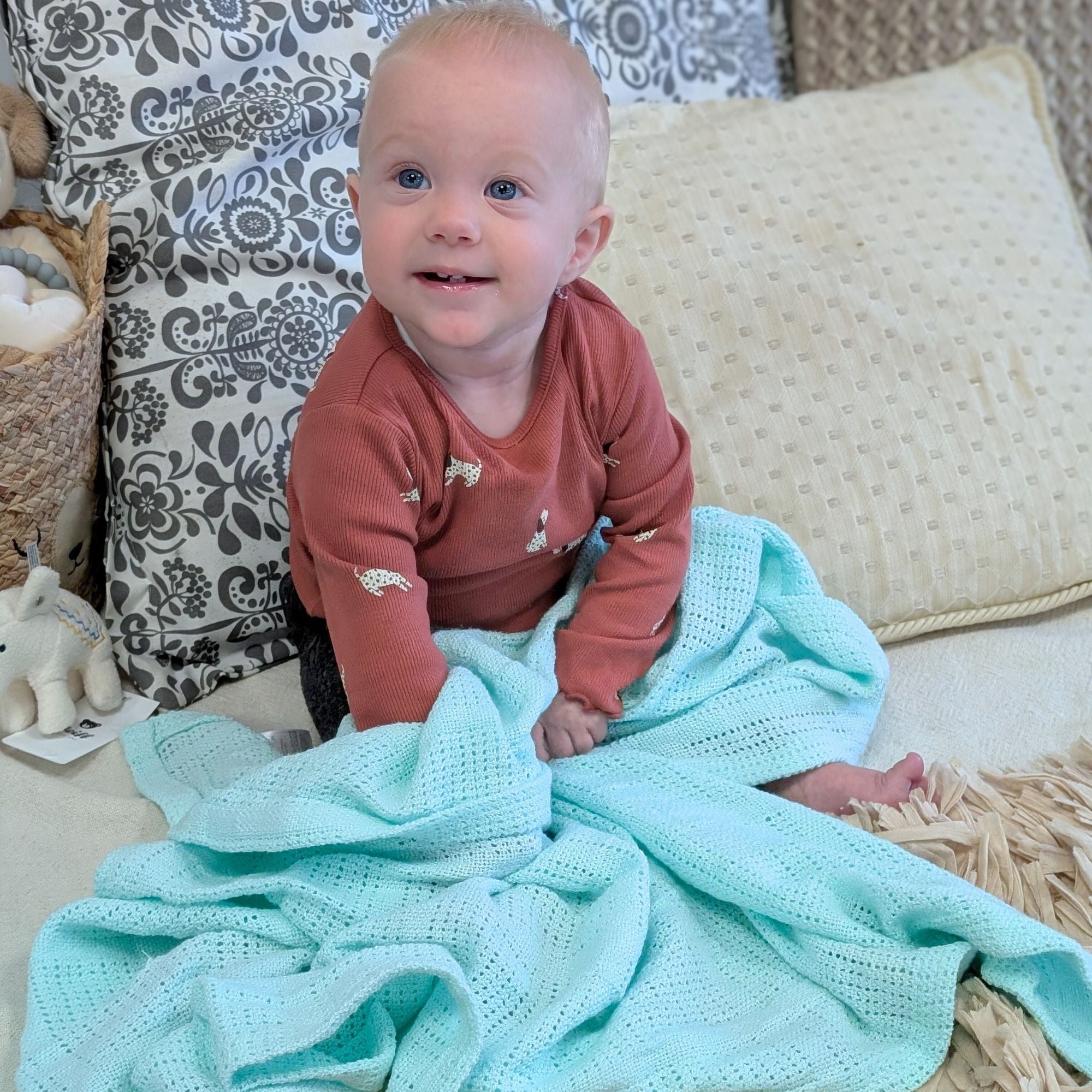 Mint fashion green baby blanket