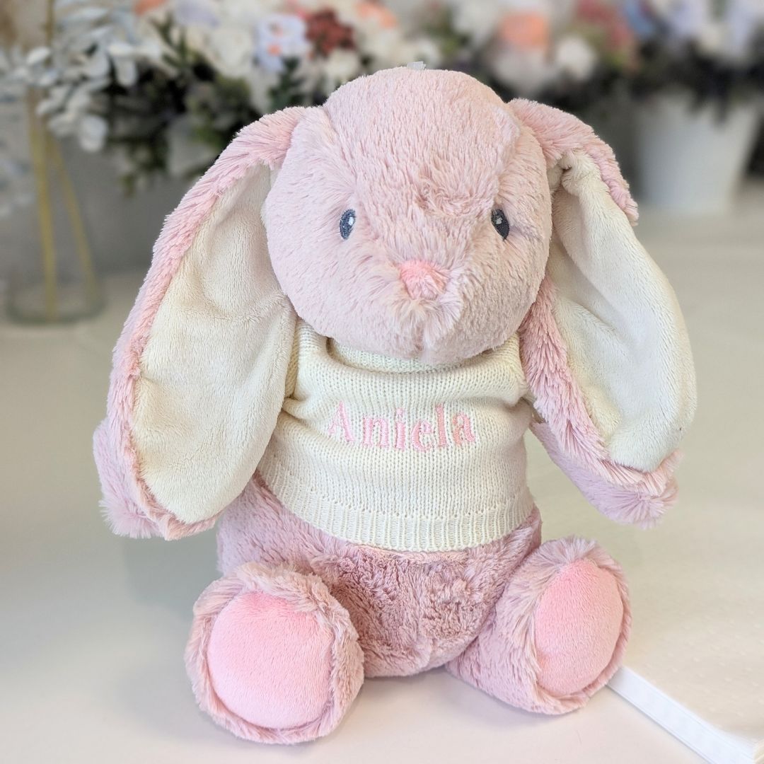 Personalised Large Pink Bunny Rabbit Soft Toys Bumbles Boo