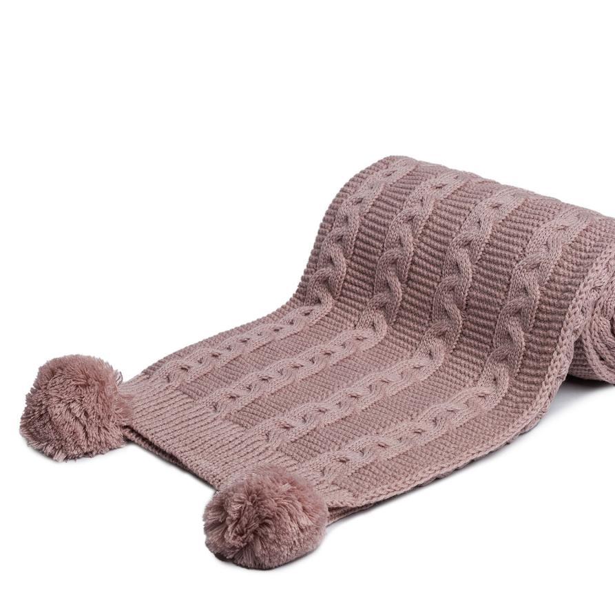 Dusky pink knitted online throw