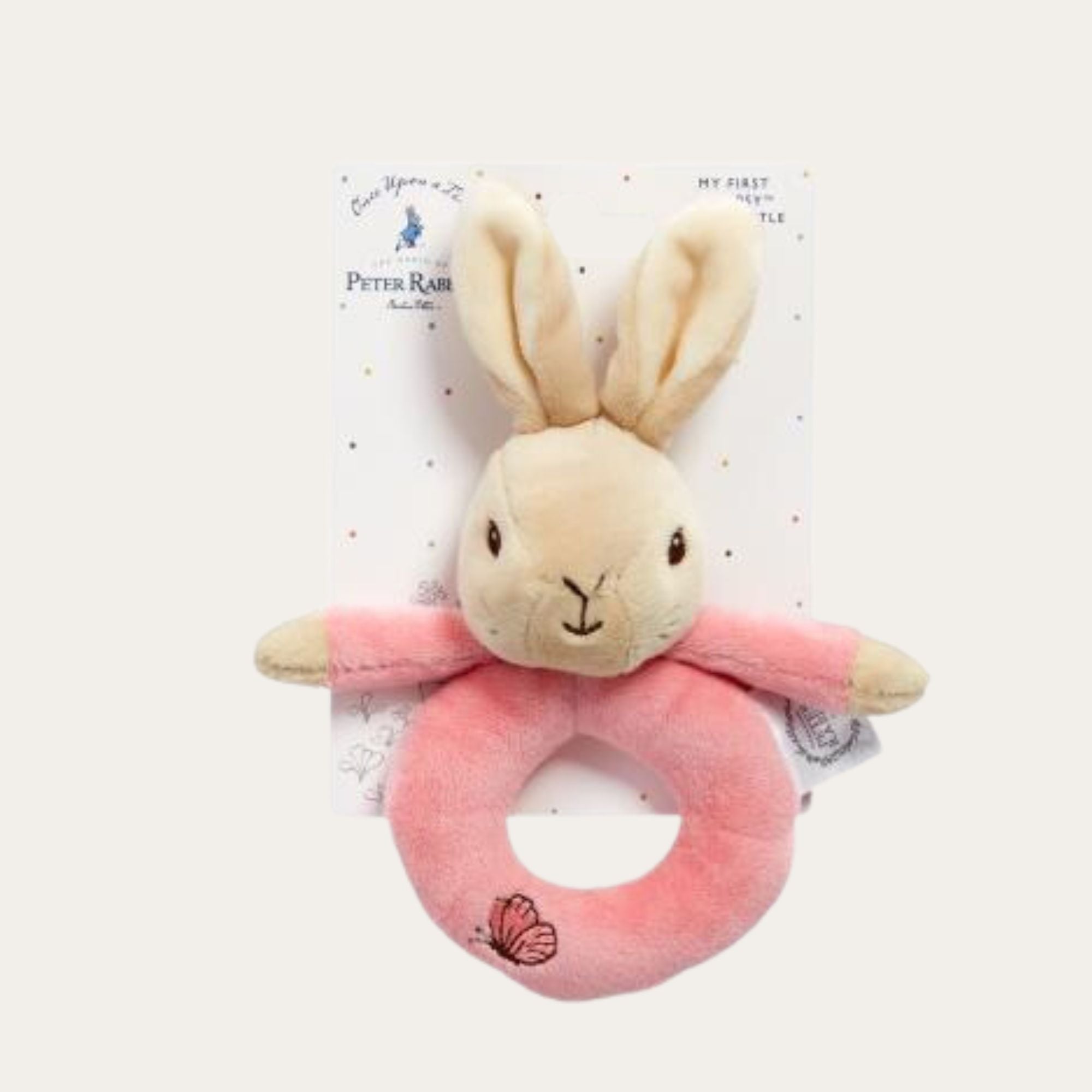 Flopsy Bunny Plush Ring Rattle Rattle Bumbles Boo