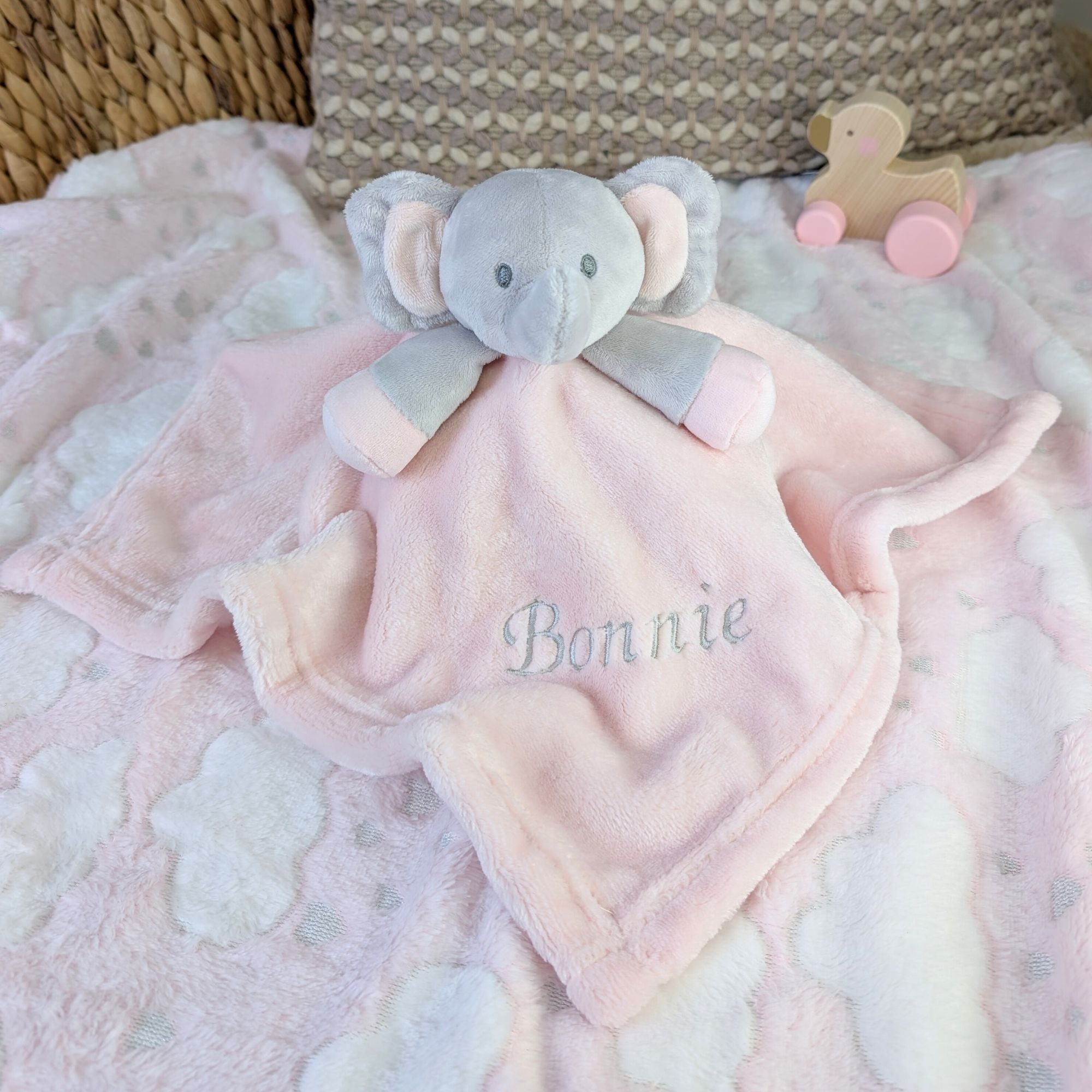 Pink baby clearance comforter