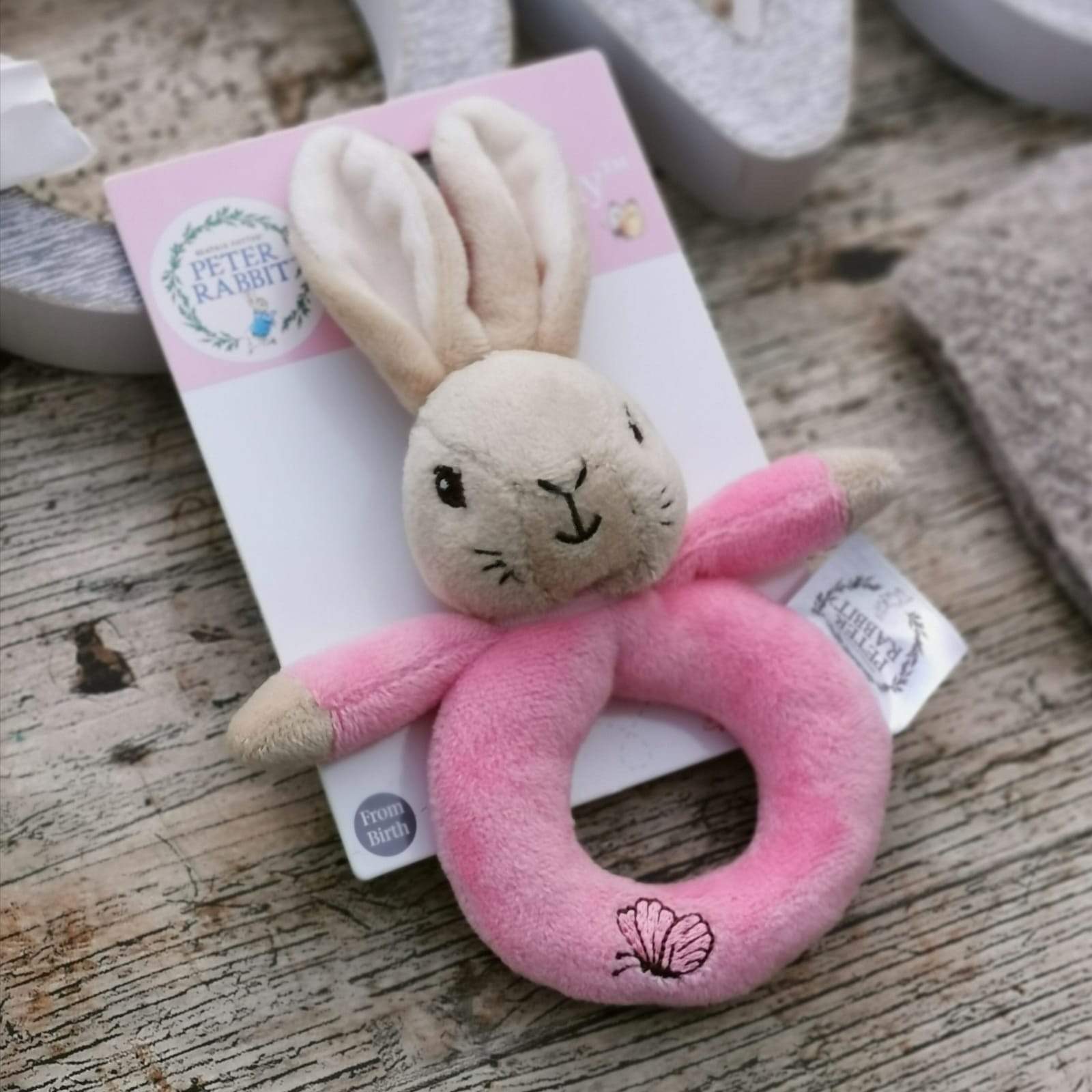 Baby hot sale bunny rattle