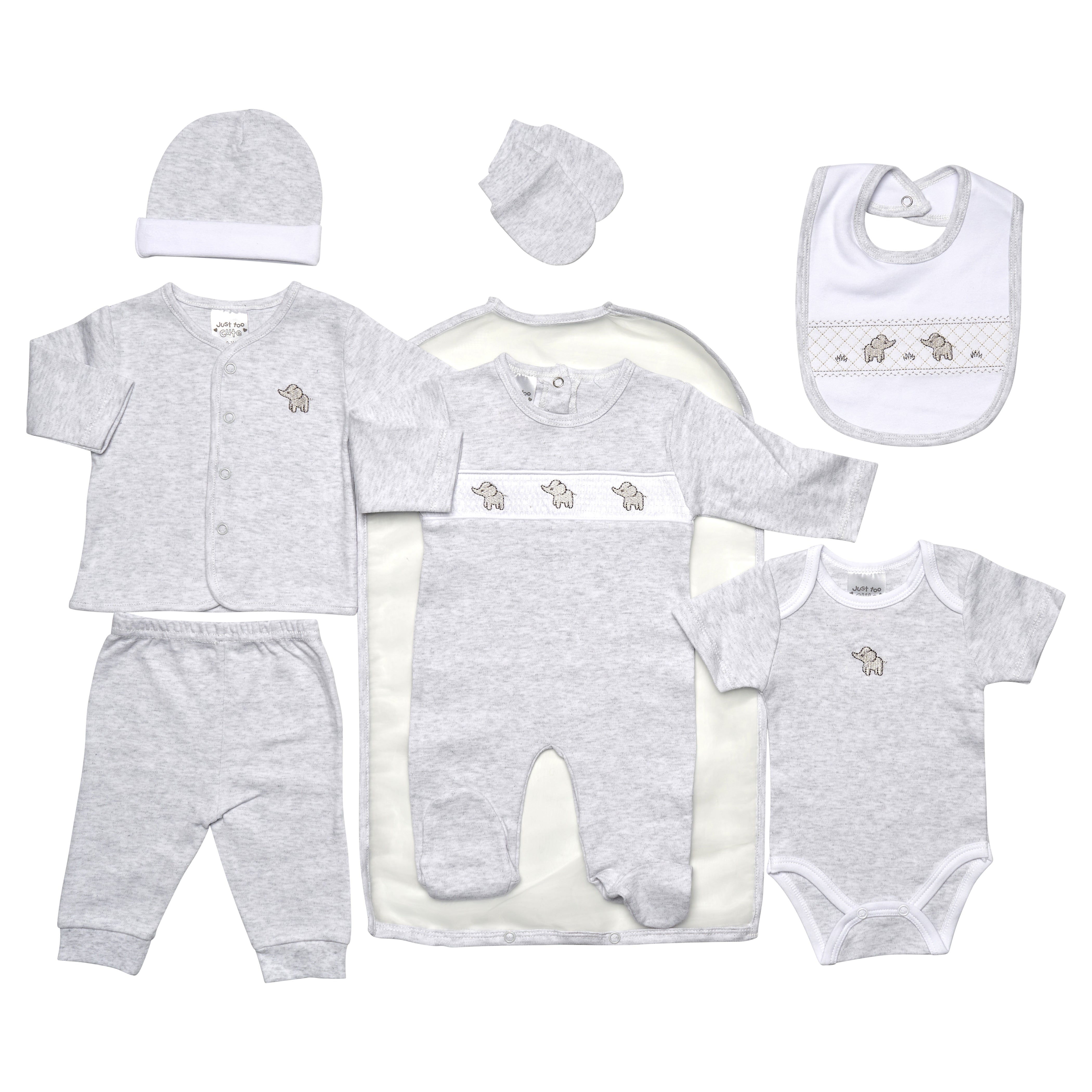 Unisex Baby Clothing 10 Piece 'Elephant' Gift Set