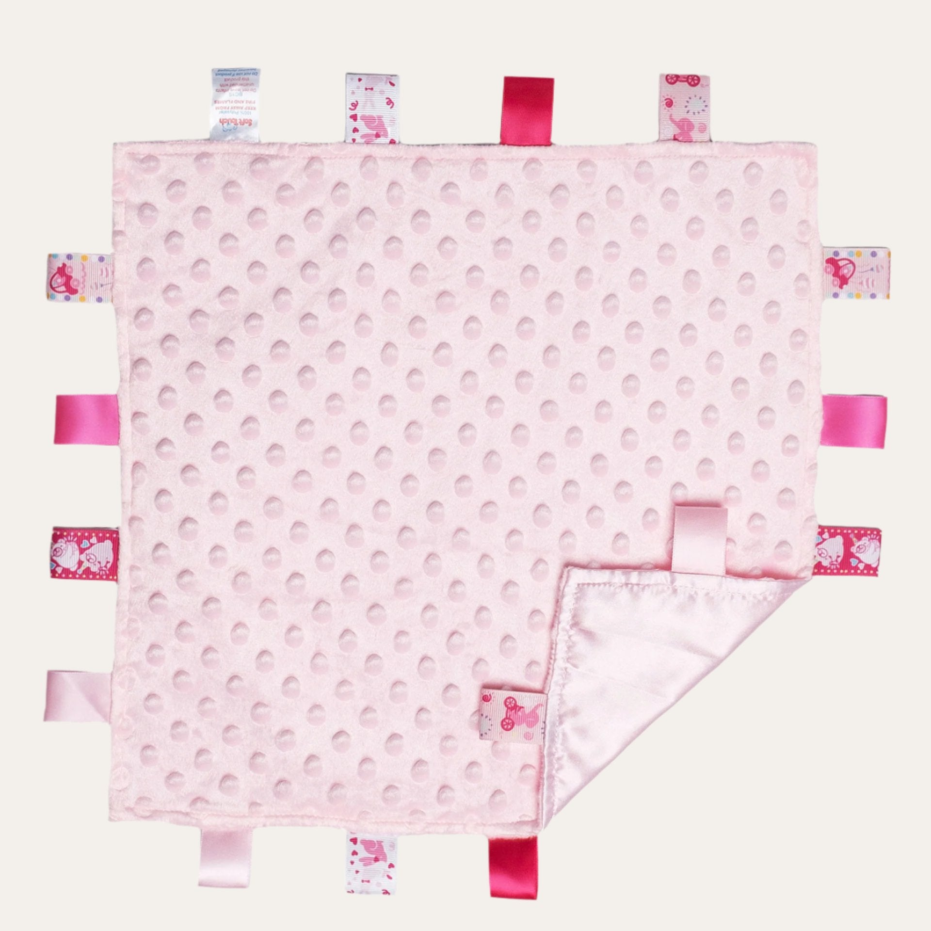 Pink Taggie Baby Blanket