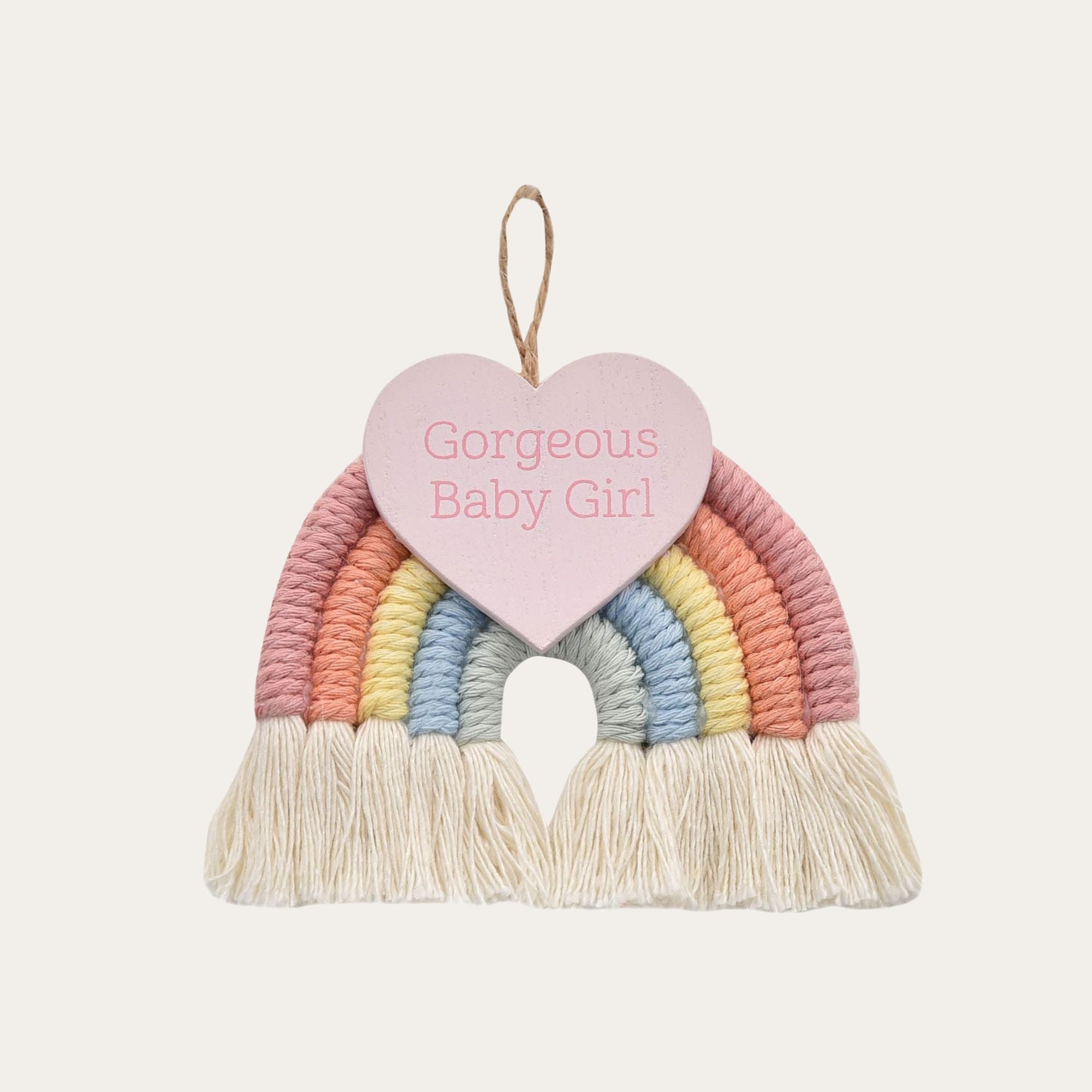 Baby Girls Hanging Macrame Rainbow Decoration