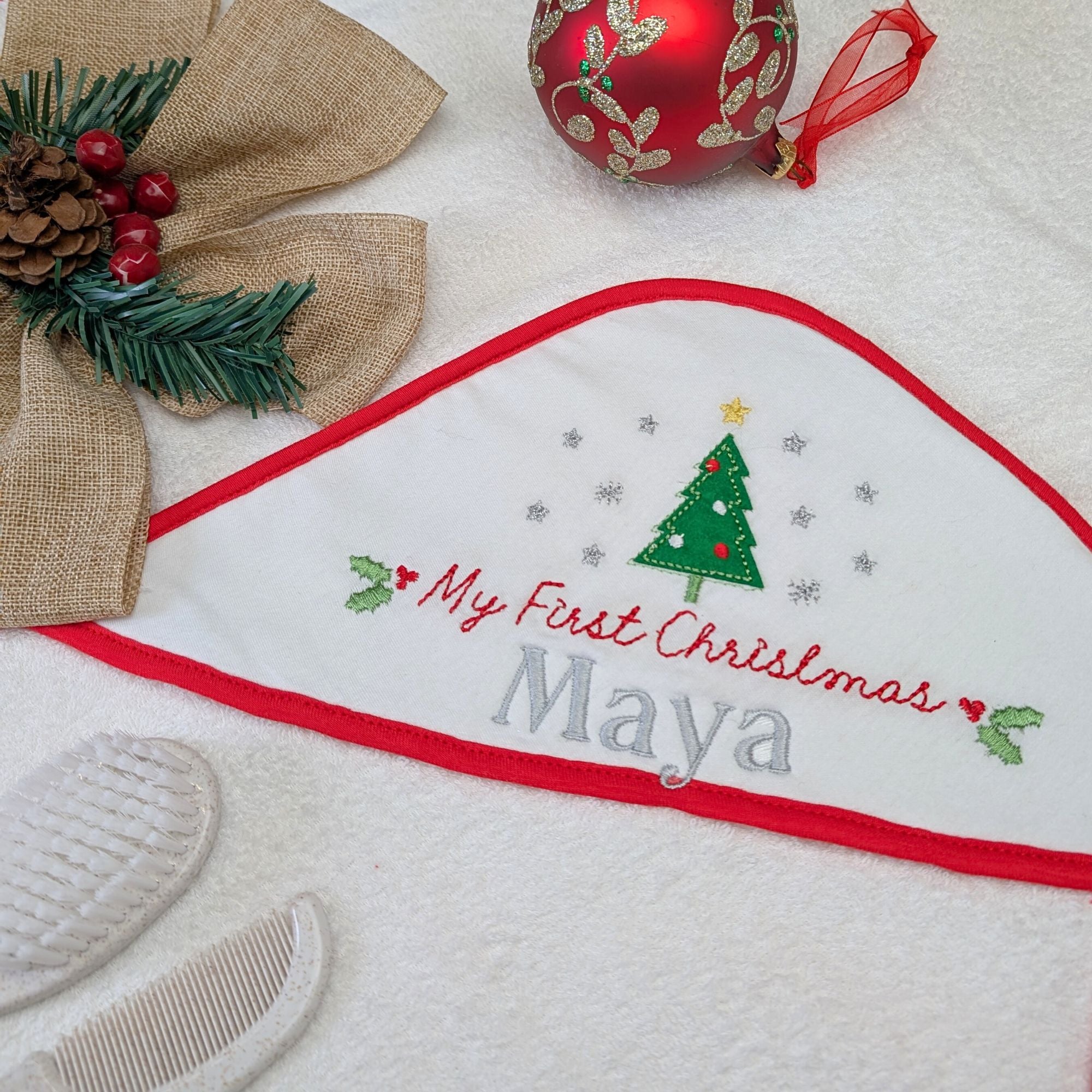 Christmas hooded bath towel