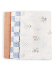 coastline muslin baby swaddles set of three