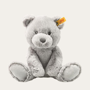 Super soft plush grey steiff teddy bear - Bearzy - Perfect gift for babies and children.