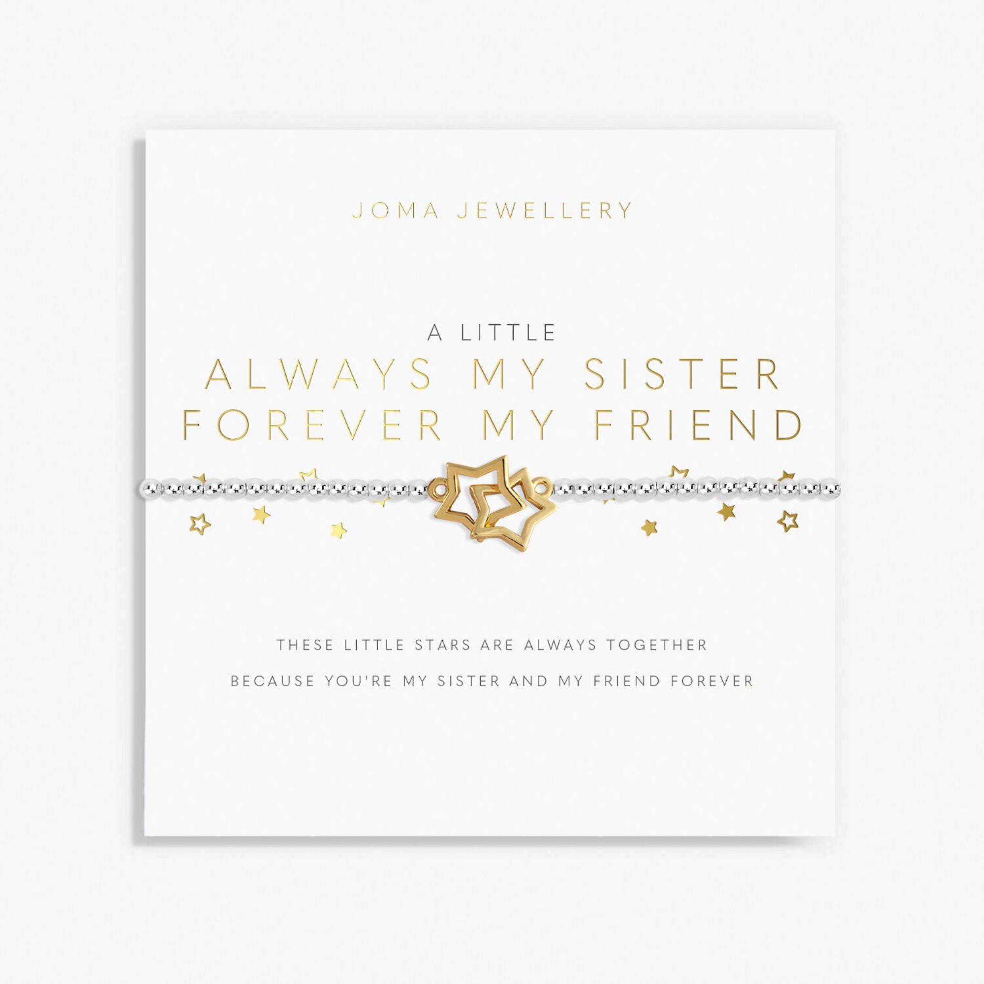 Joma Silver bracelet always my sister forever my friend. bumbles and boo