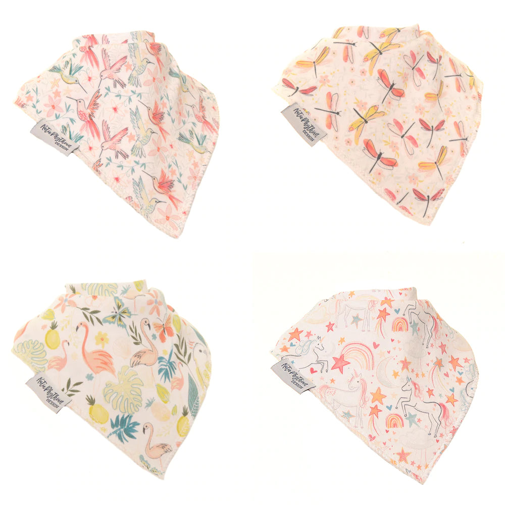 4 Pack of Katie Phythian Designs Dribble Bibs