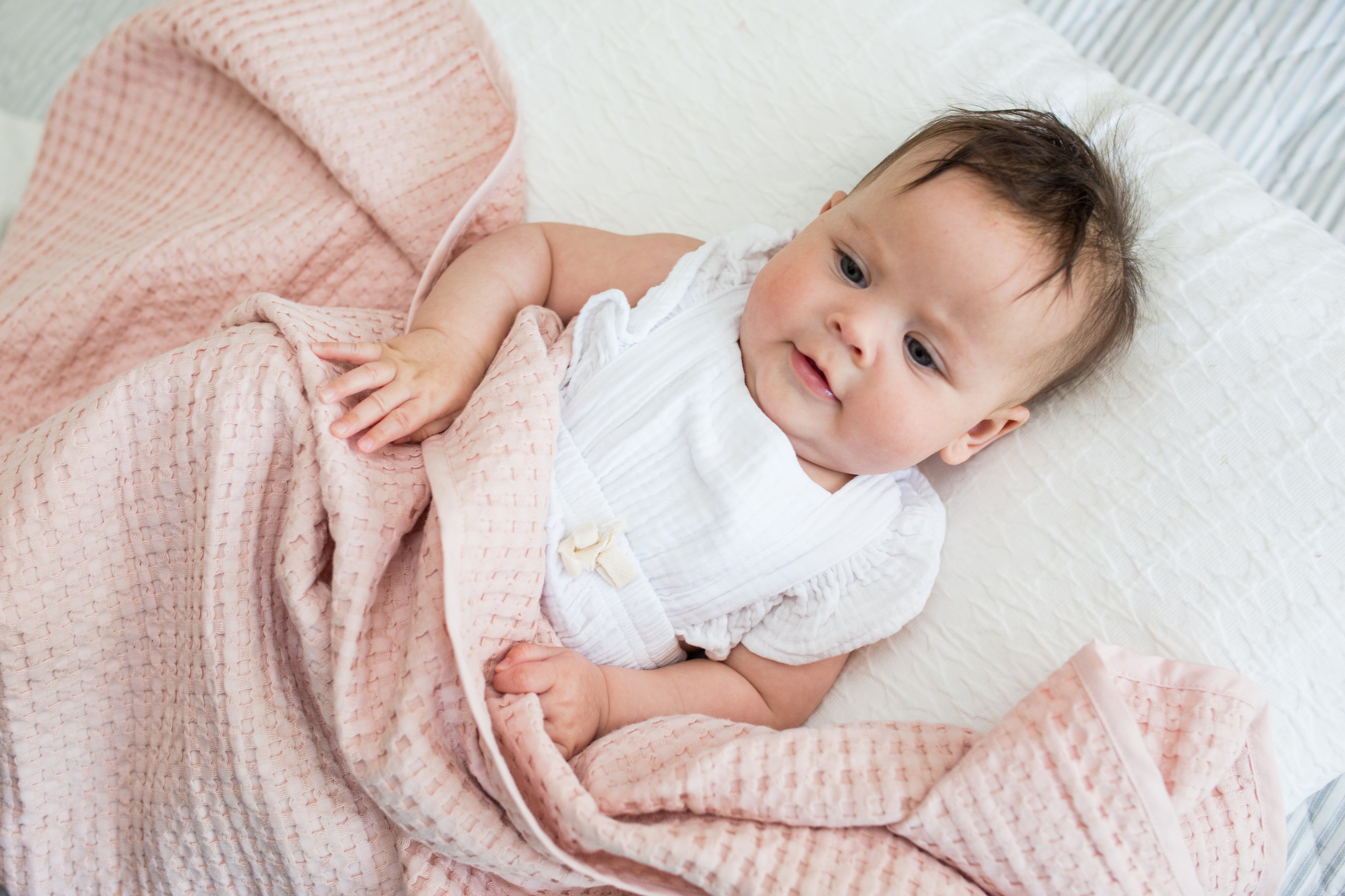 Light Pink Baby Blanket &#39;Ballet Slipper&#39; Waffle Blanket