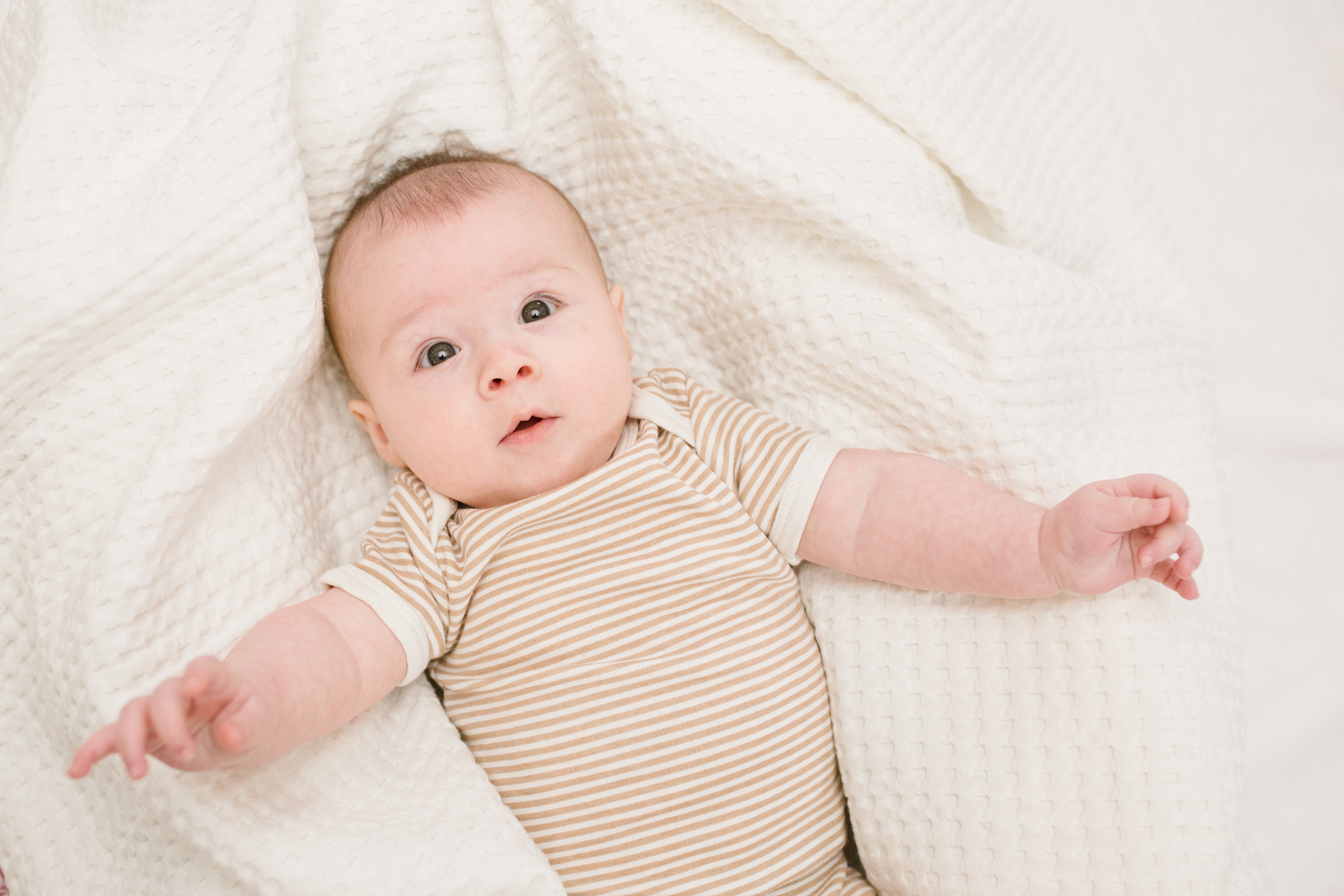 Soft Cream Baby Blanket &#39;Vanilla&#39; Waffle