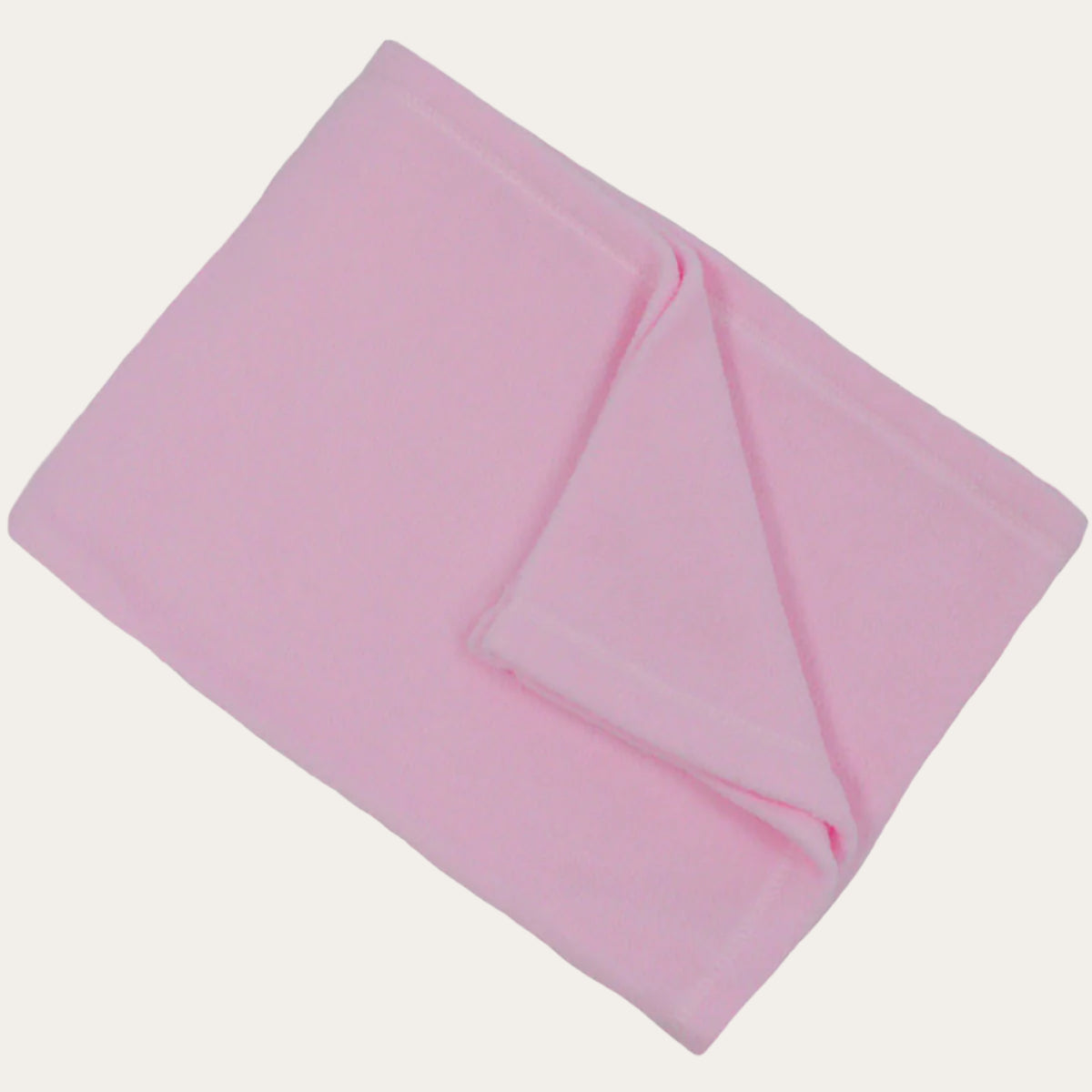 Personalisable baby plain pink fleece blanket wrap – 75 x 100cm.