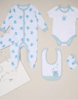 Baby Boy Clothing Blue and White 'Elephant' Gift Set