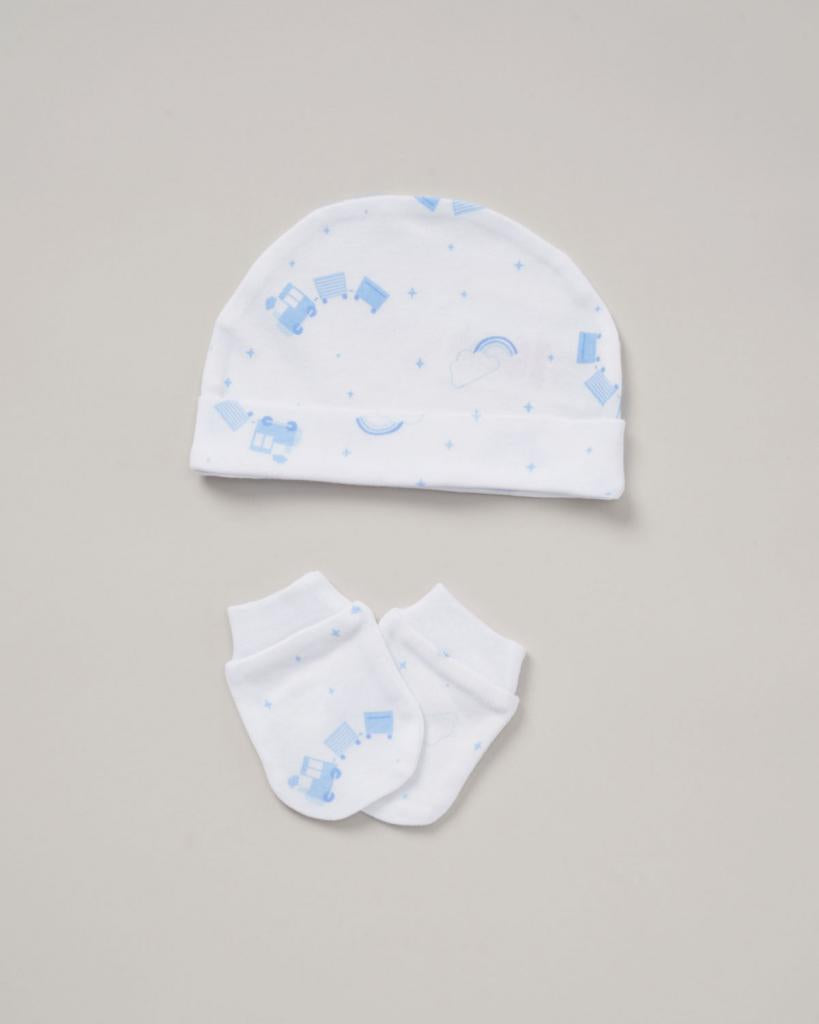 Baby Boy Clothing Blue Train 5 Piece Gift Set