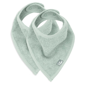 Pack of 2 soft ash green bandana bibs