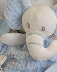 Close up of Elephant comforters face.