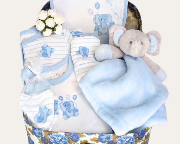 Baby boy gifts hamper.