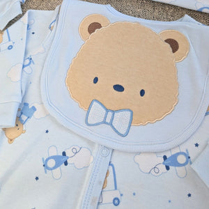 baby clothing set blue bear 5 piece gift set