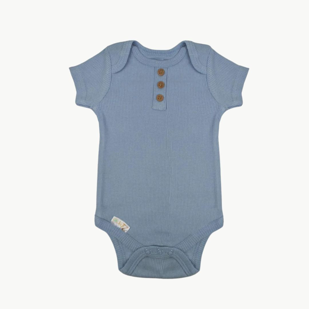 Dusty blue ribbed bodysuit