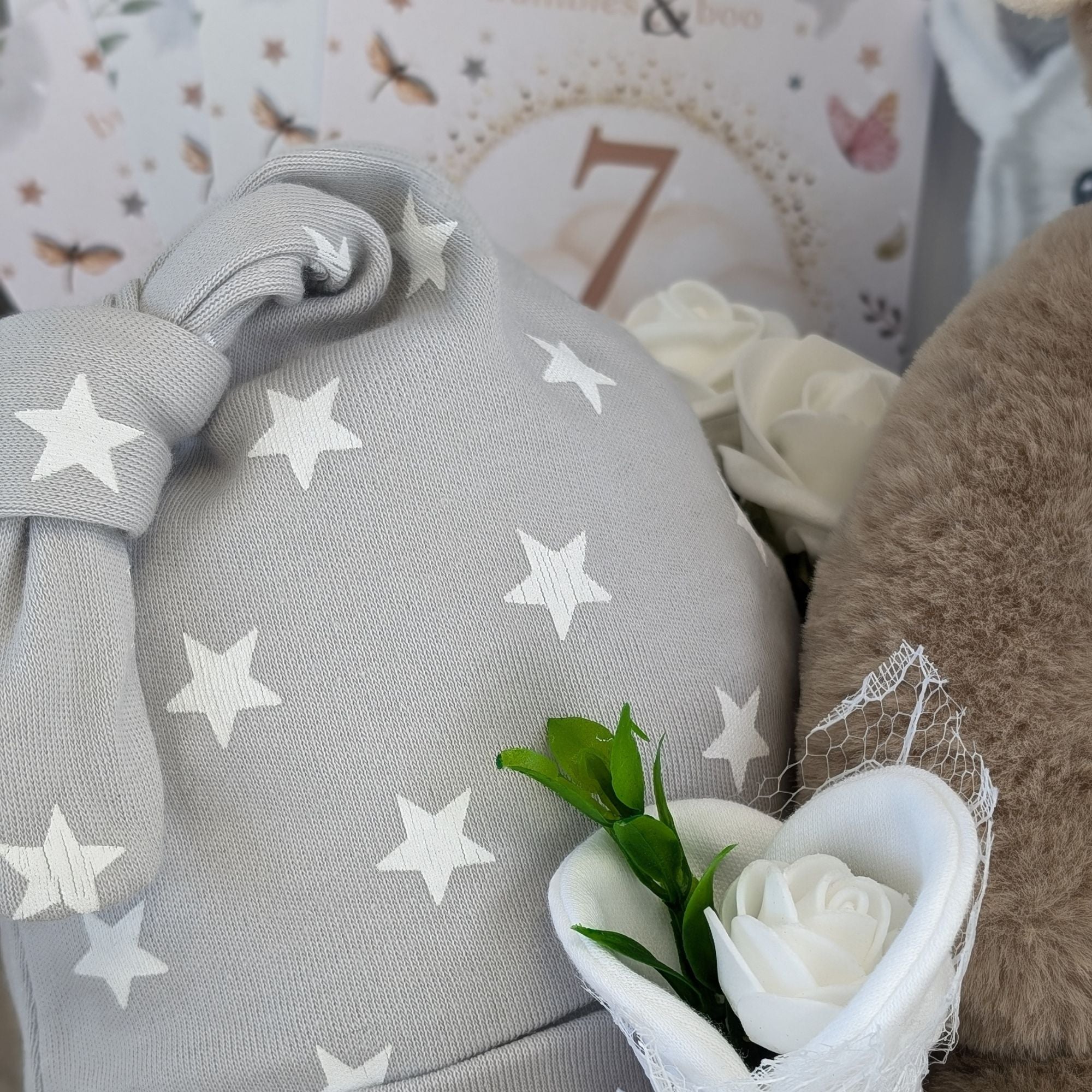 baby hamper gifts with monkey theme.