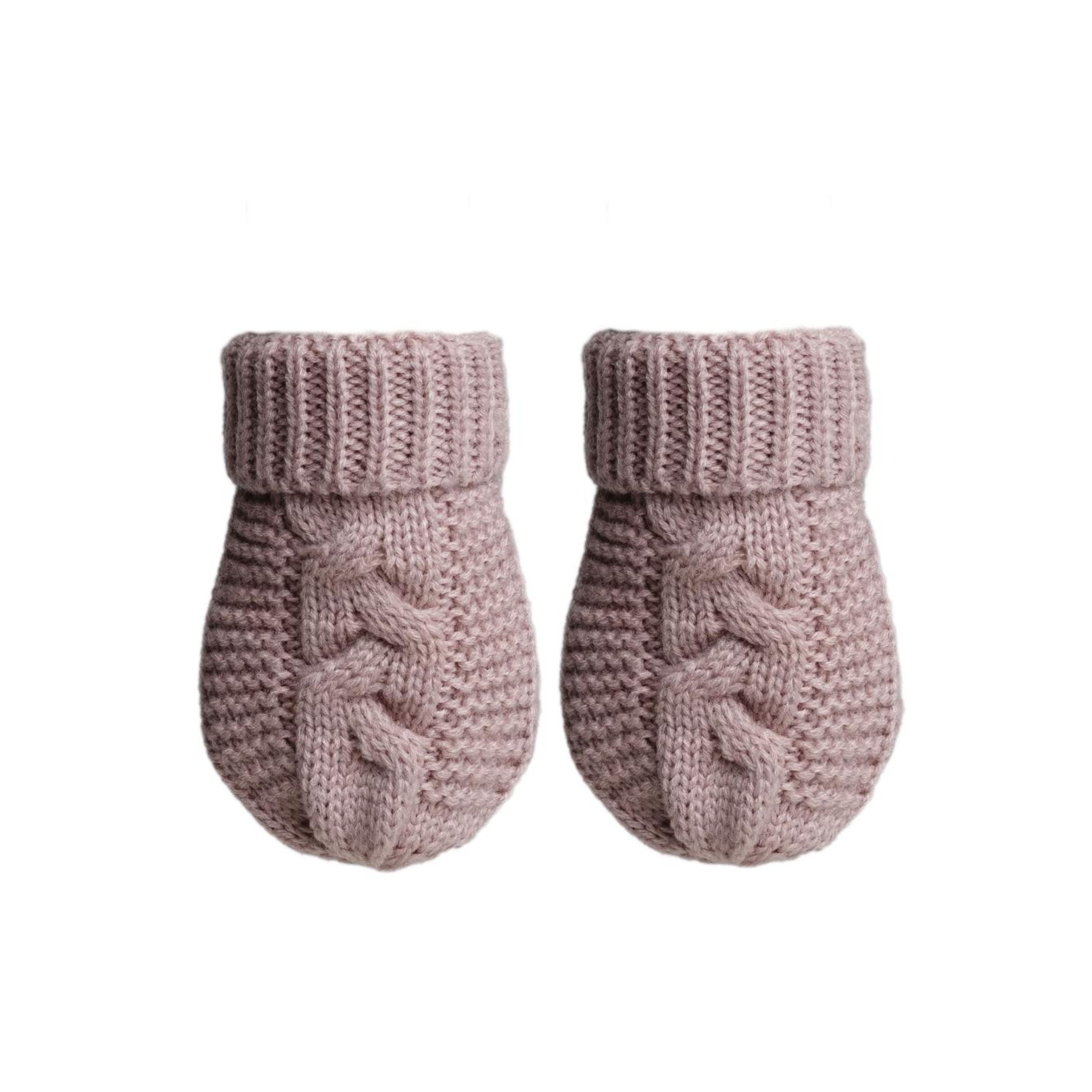 baby knit mittens recycled yarn