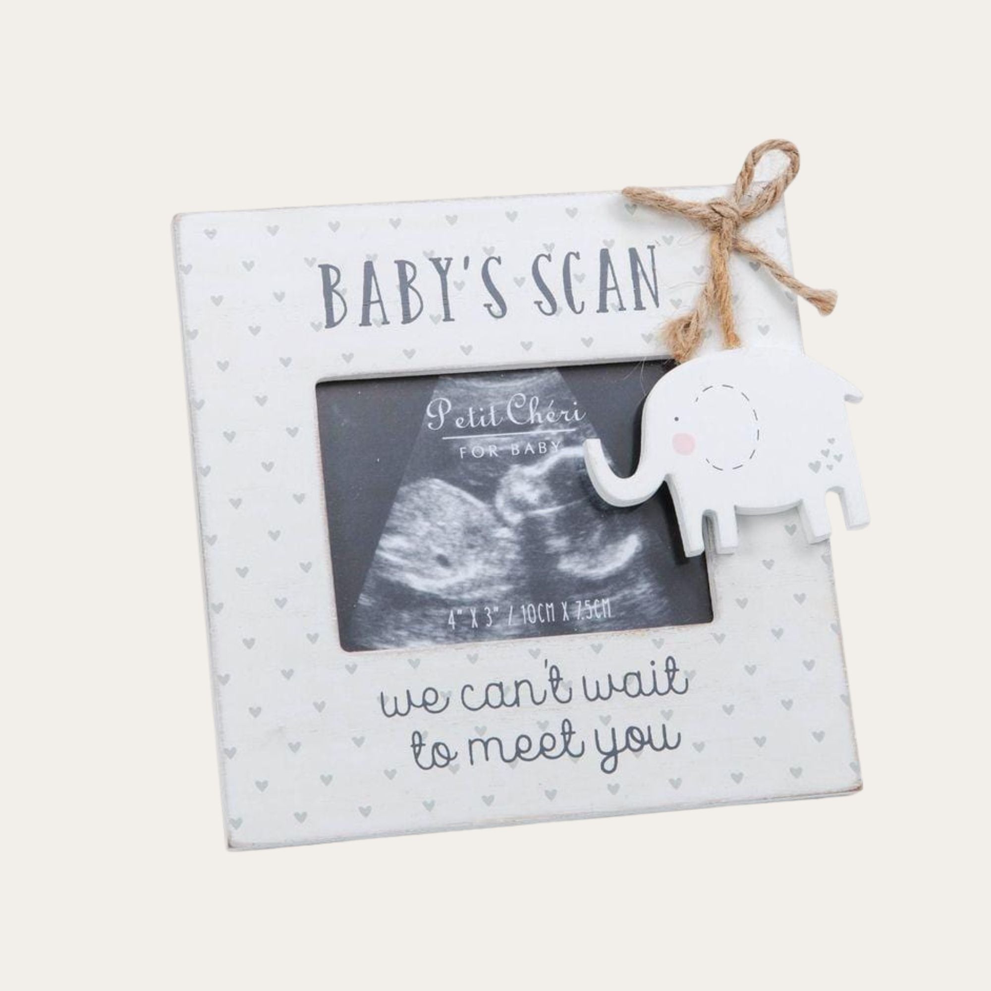 Petit Cheri "We Can't Wait To Meet You' Baby Scan Photo Frame - 