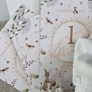 New baby milestone cards.