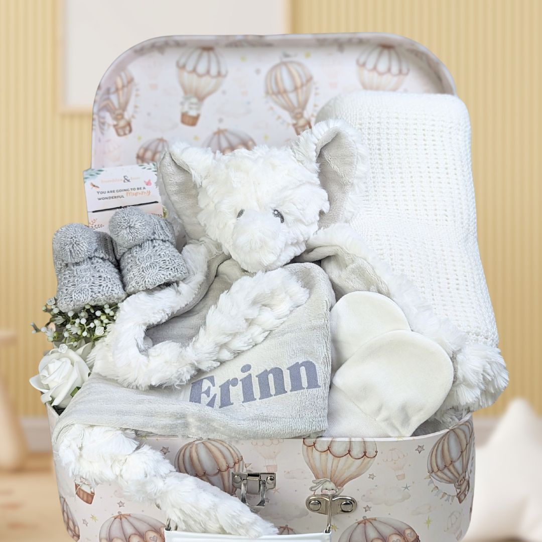 New Baby Girl Gifts Set Pink Deer Fawn Baby Hamper Baby Shower Gifts Boy  New Born Gift Basket Blanket Comforter Newborn Baby Gift - Hoolaroo