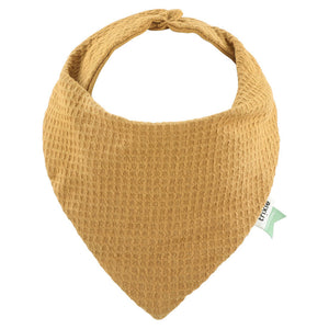 bandana bib in caramel colour for baby teething