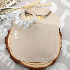 Biscuit Ribbed Velcro Bibs