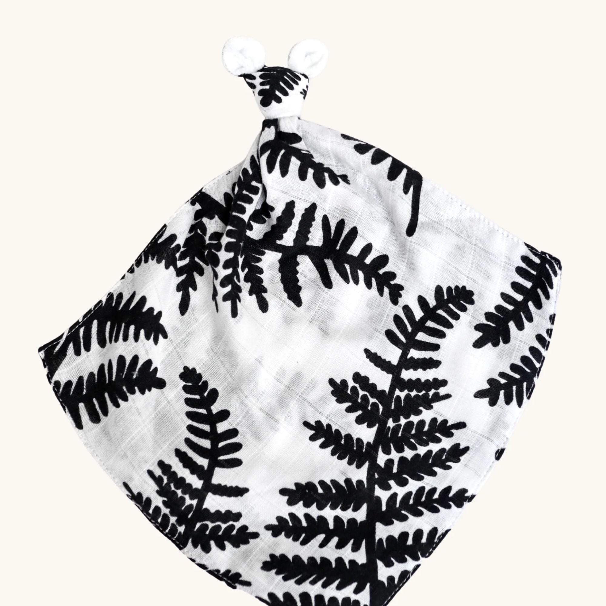 black and white organic cotton baby comforter