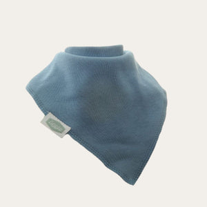 Blue baby bandana bib.