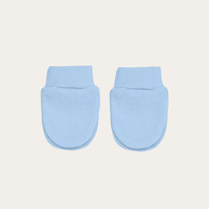 blue baby scratch mittens