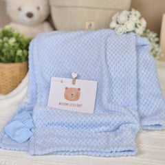 Soft Waffle Baby Blanket Wrap - Blue