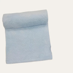 Personalisable Soft Waffle Baby Blanket Wrap - Blue