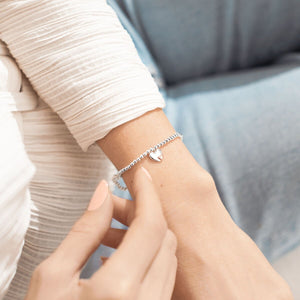 Joma Jewellery ‘A Little Mummy To Be’ bracelet – silver-plated pregnancy keepsake gift – Bumbles and Boo