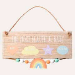 Most Beautiful Baby' Hanging Data Plaque