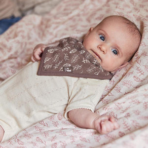 2 pack of chestnut print bandana bibs