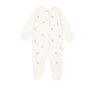 cotton baby sleepsuit with a bunny theme