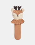 deer baby hand rattle organic sensory play