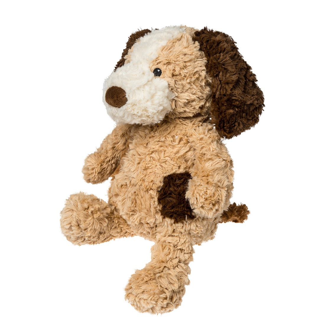 12-inch eco-friendly plush puppy made from 100% recycled plastics, featuring a soft, textured body, embroidered facial details, and a cuddly design. Perfect for babies, snuggling, and adventures.