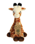 Soft giraffe made from recycled and natural materials