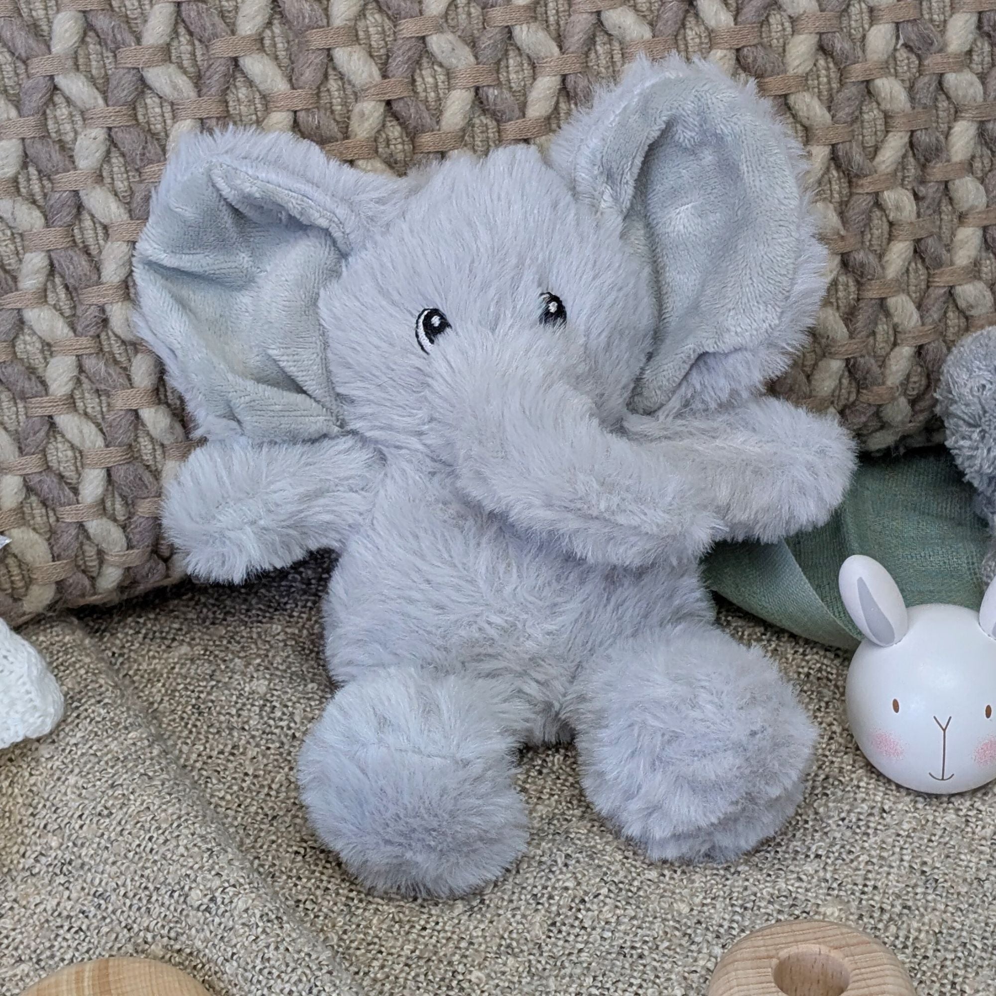 grey elephant soft baby toy bumbles and boo