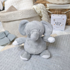 Grey Eco Recycled Elephant Soft Toy – 15cm