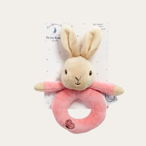 flopsy bunny pink ring rattle