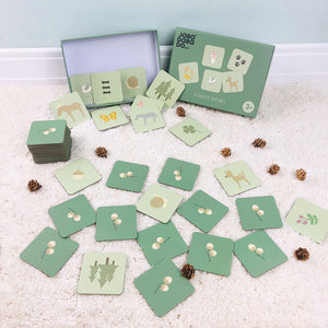 Forest Memory Game with 48 square cards featuring charming forest-themed motifs for memory and matching fun