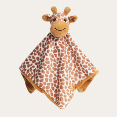 Giraffe Baby Comforter with Soft Brown Mink Back