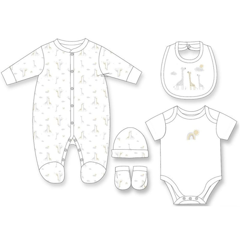 Unisex Baby Clothing Giraffe Family Gift 5pc Set – Bumbles & Boo