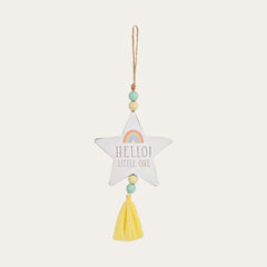 Hanging Star Plaque 'Hello Little One'